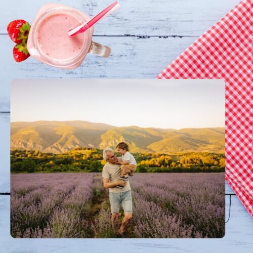Personalised photo placemat featuring a custom family picture – perfect for Australian homes and gift-giving